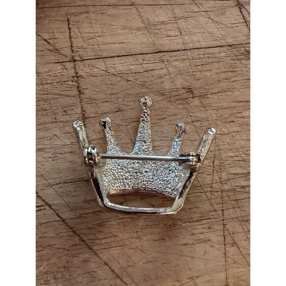 Crown-Shaped Rhinestone Brooch Pin In Gift Box - Picture 5 of 8